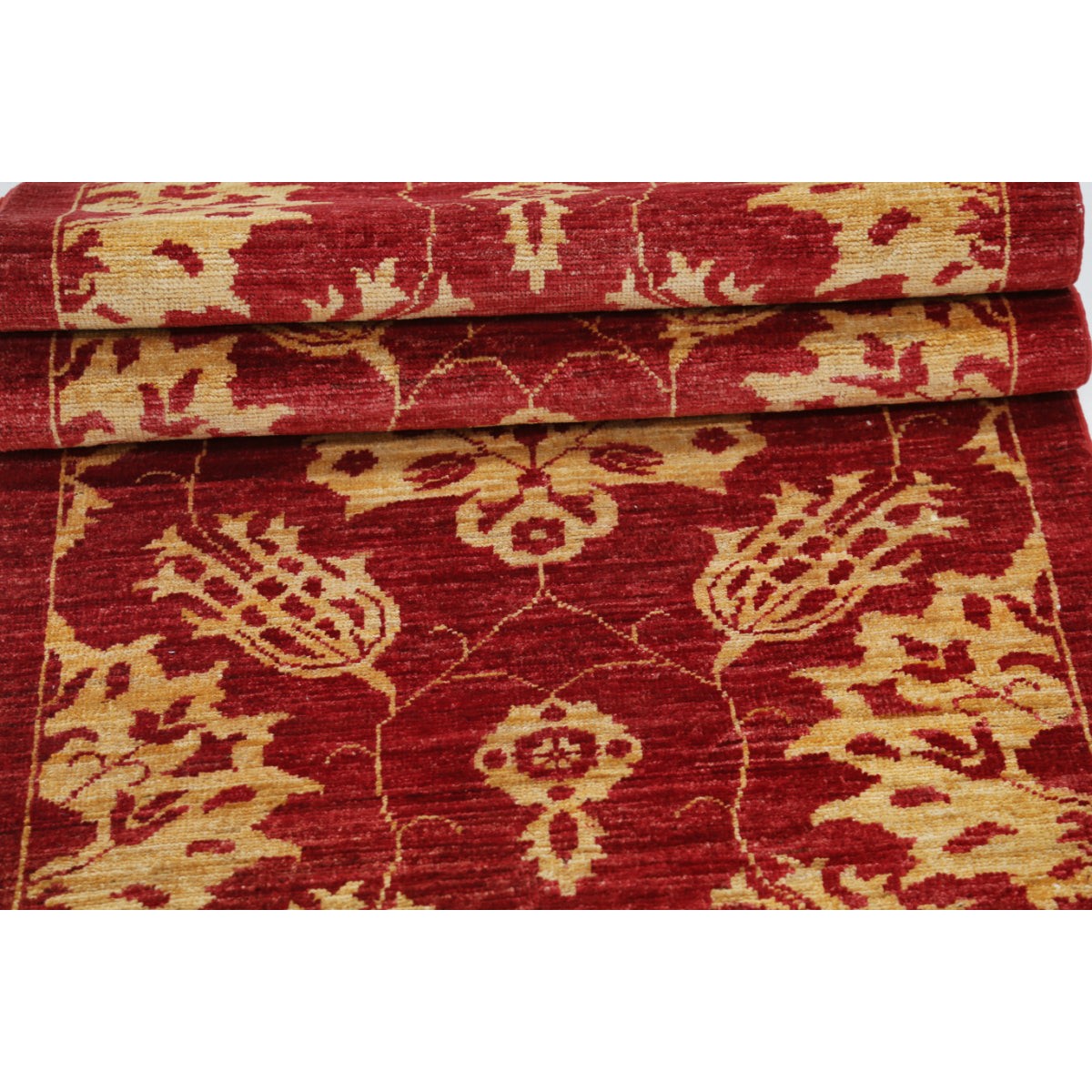 Modcar 3x11 Handmade Double Knotted Washable Wool Runner - Colorful