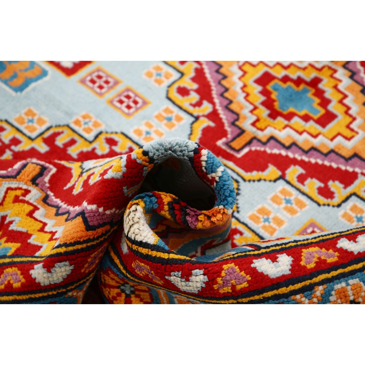 Revival 5x7 Handmade Double Knotted Washable Wool Rug - Colorful