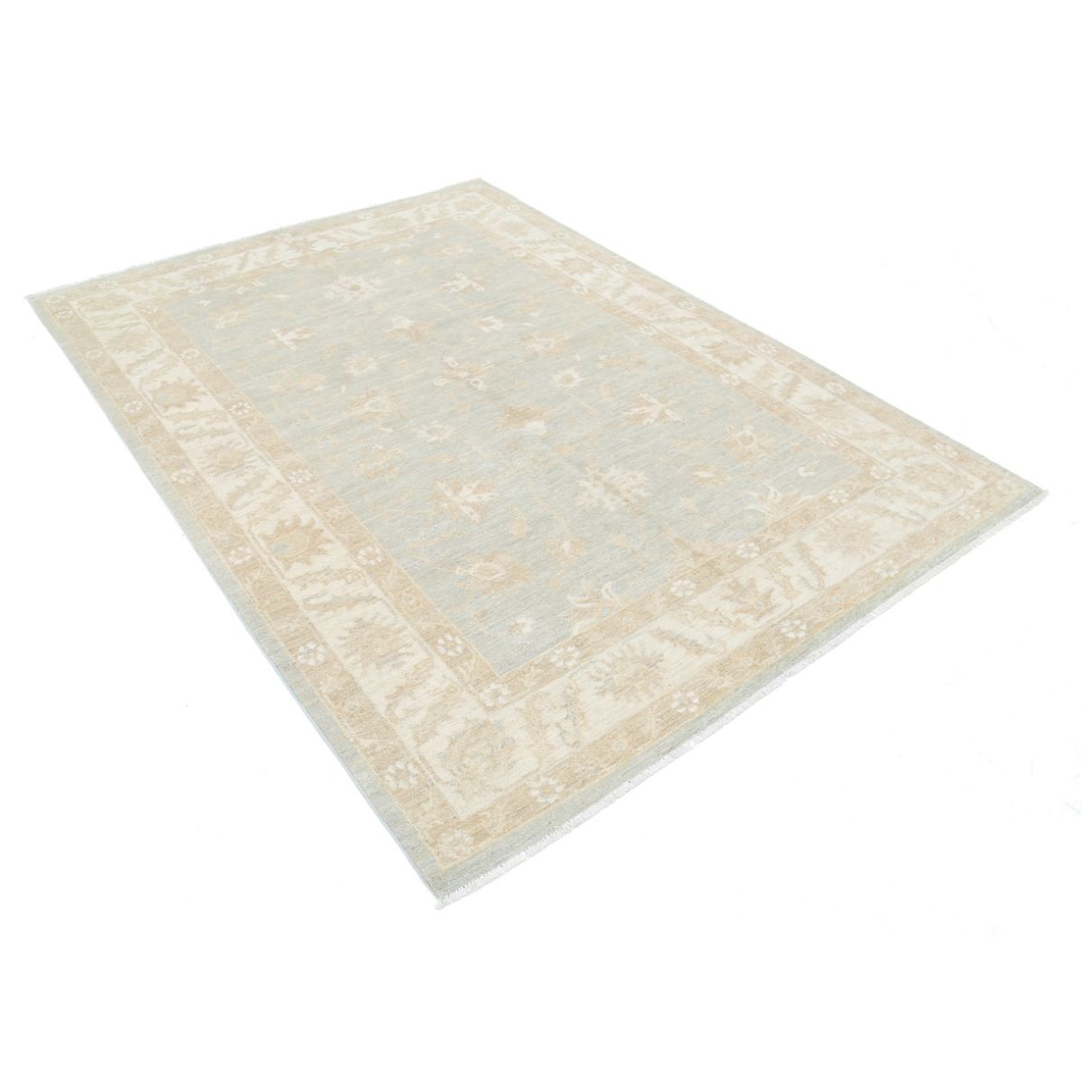 Serenity 6x8 Handmade Double Knotted Washable Wool Rug - Soft Hues