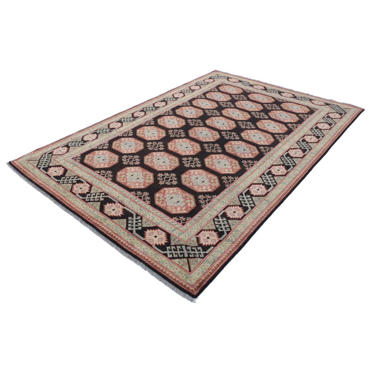 Revival 6x10 Handmade Double Knotted Washable Wool Rug - Colorful