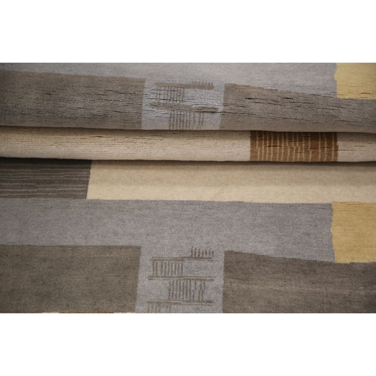 Modcar 3x8 Handmade Double Knotted Washable Wool Runner - Colorful
