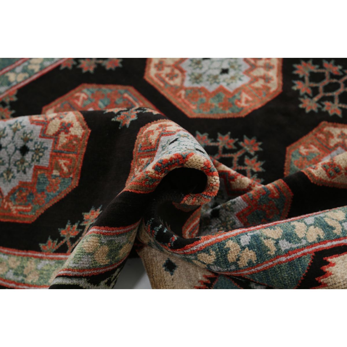 Revival 5x7 Handmade Double Knotted Washable Wool Rug - Colorful
