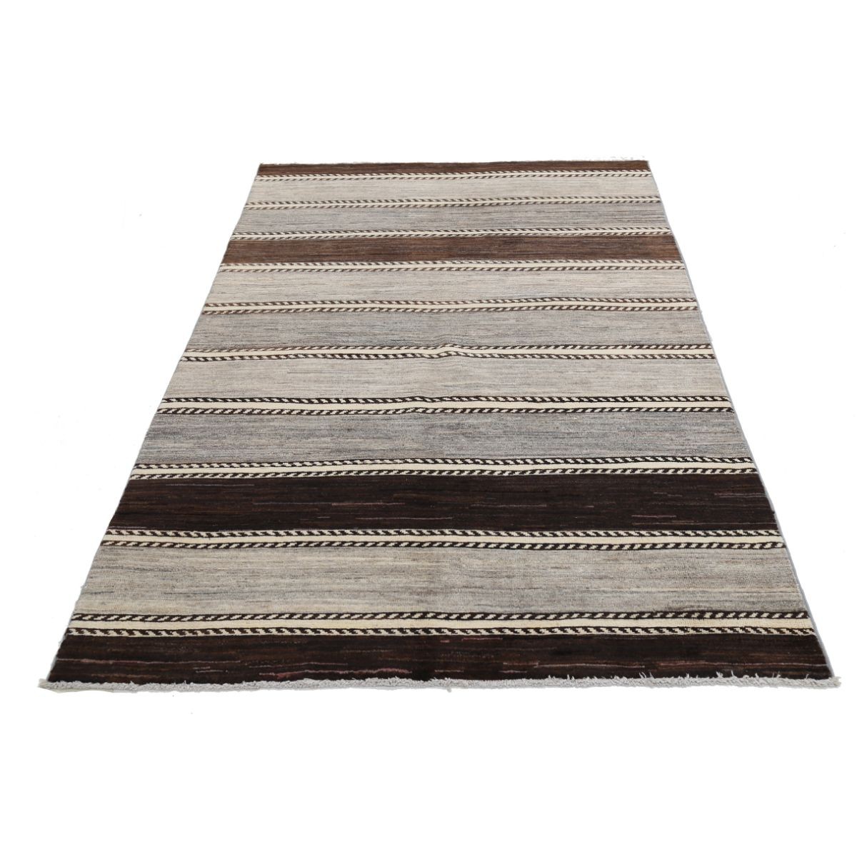 Modcar 4x6 Handmade Double Knotted Washable Wool Rug - Colorful