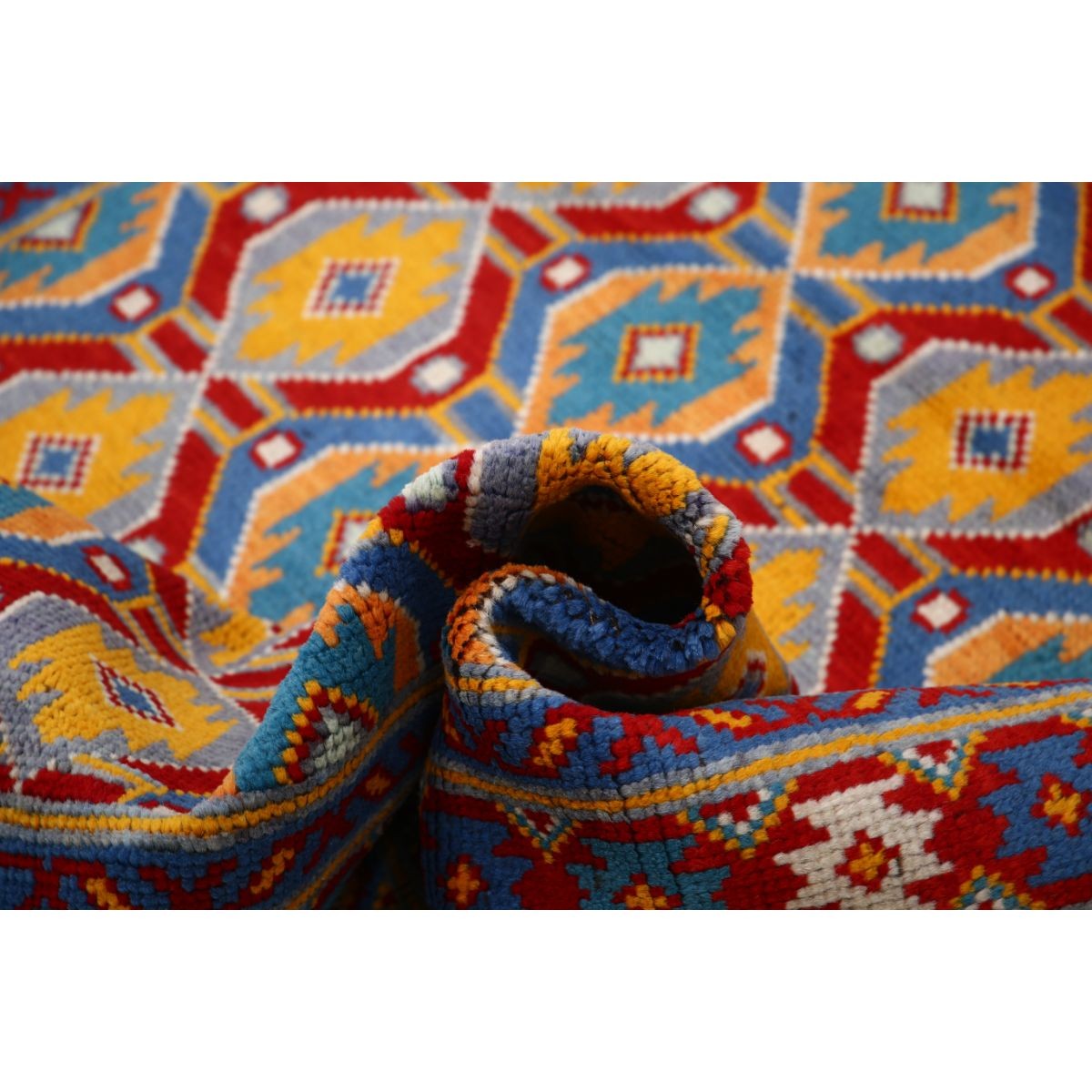 Revival 5x6 Handmade Double Knotted Washable Wool Rug - Colorful