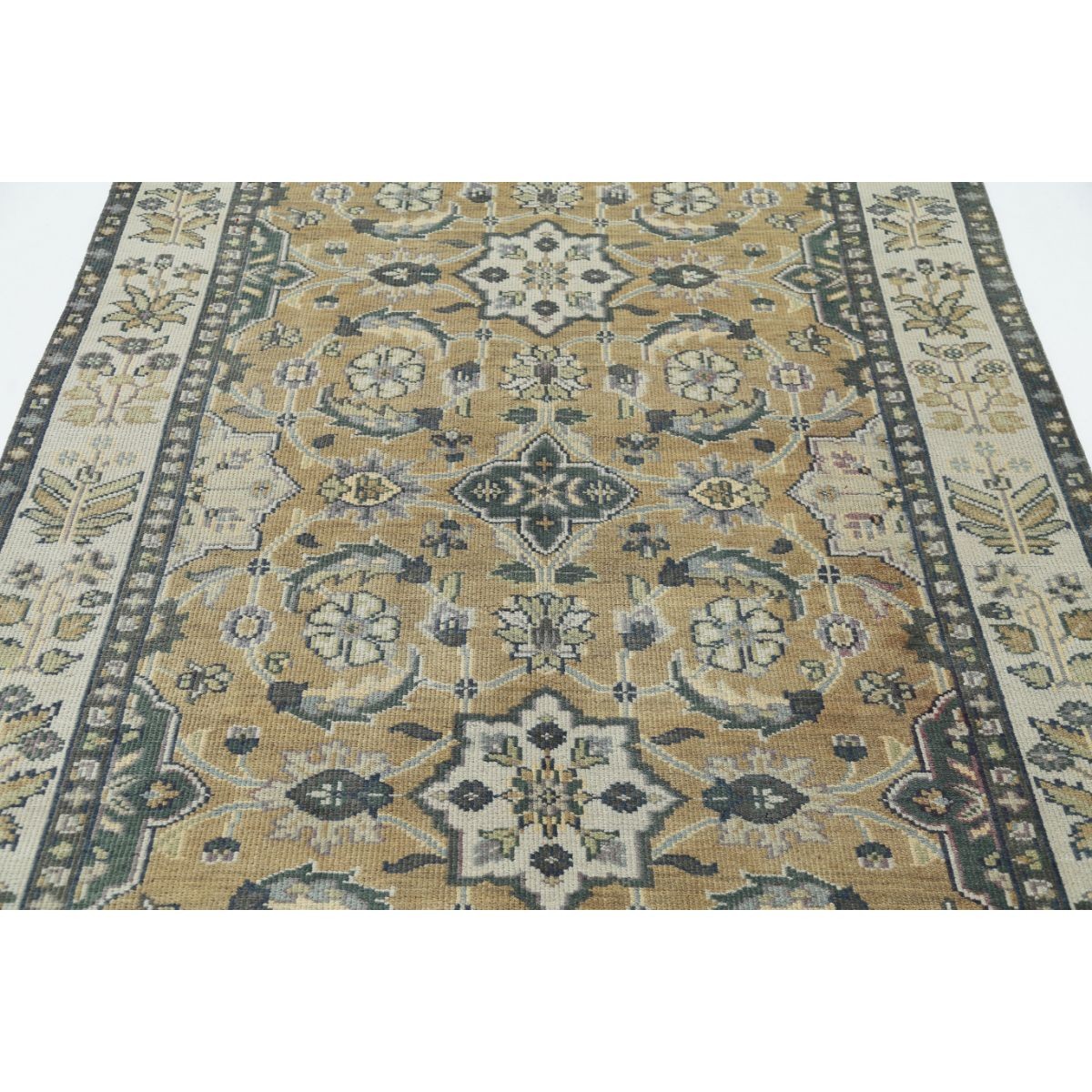 Vintage 5x8 Handmade Double Knotted Washable Wool Rug - Soft Hues