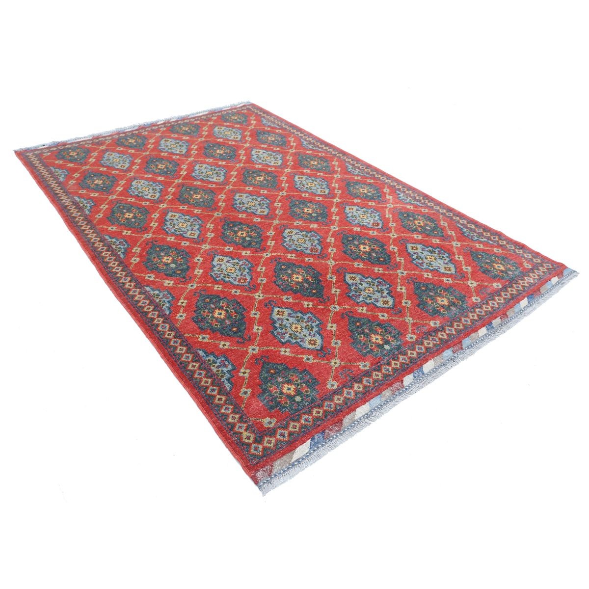 Revival 6x8 Handmade Double Knotted Washable Wool Rug - Colorful