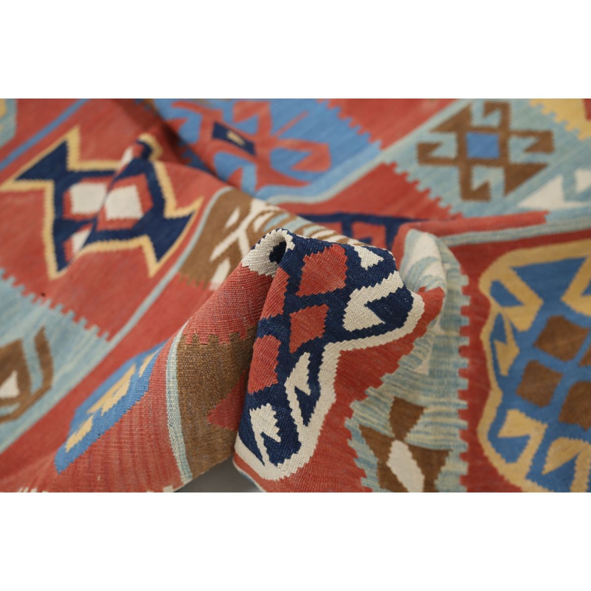 Kafkaas 5x7 Hand Woven Washable Wool Rug - Colorful