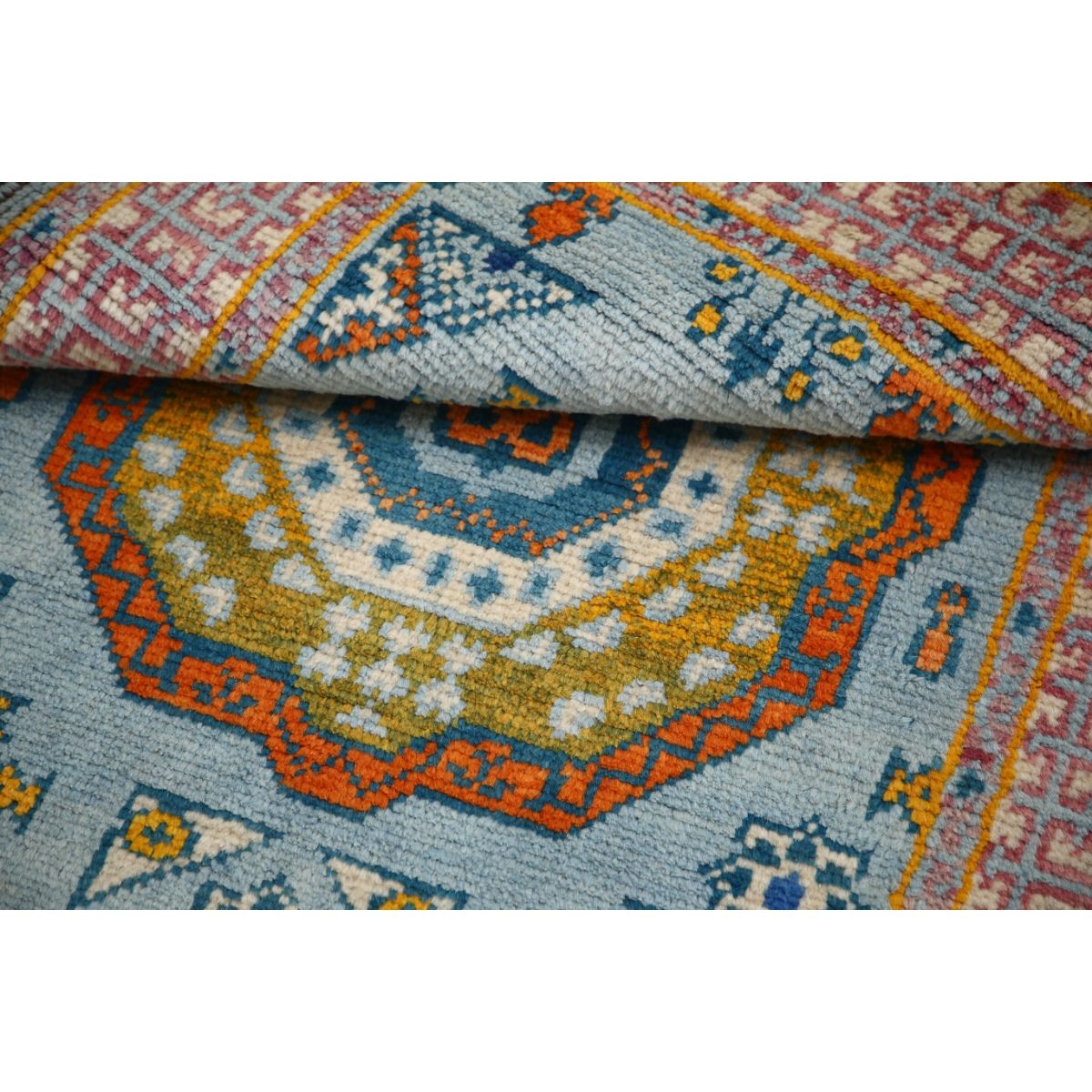 Revival 3x4 Handmade Double Knotted Washable Wool Rug - Colorful