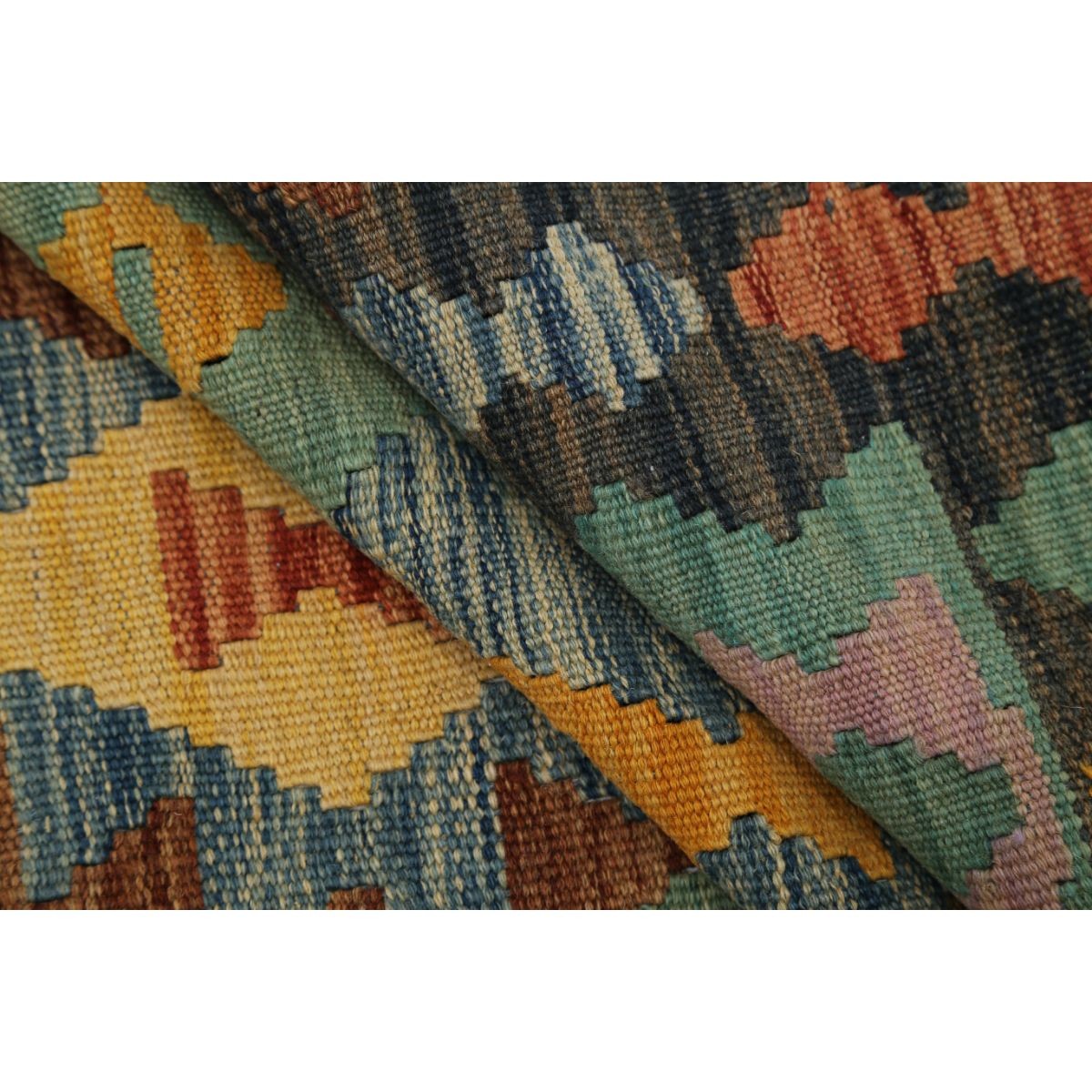 Maimana 7x10 Hand Woven Washable Wool Rug - Colorful