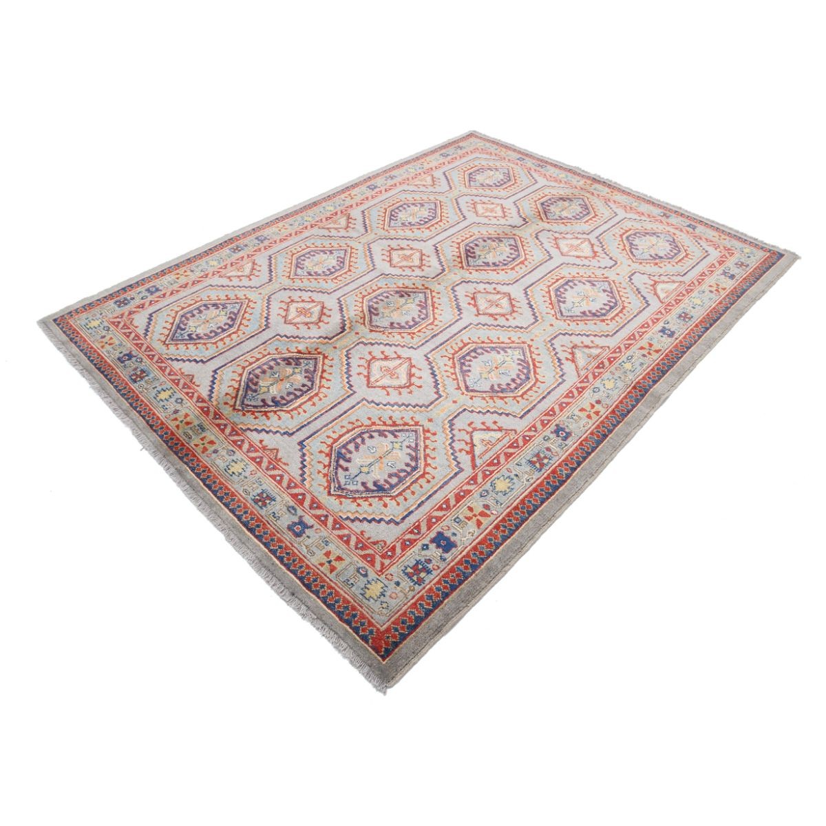 Revival 6x8 Handmade Double Knotted Washable Wool Rug - Colorful