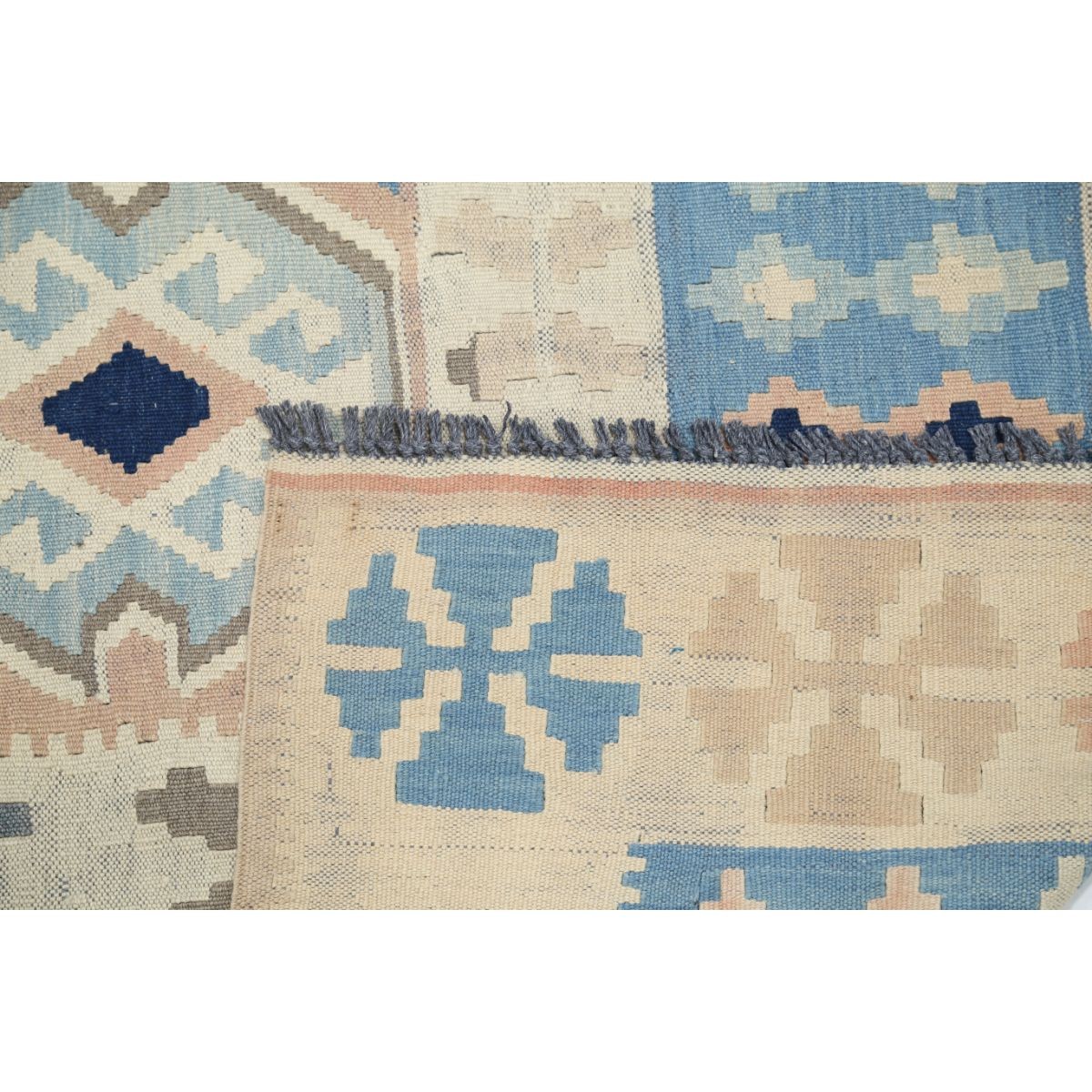 Kafkaas 5x7 Hand Woven Washable Wool Rug - Soft Hues