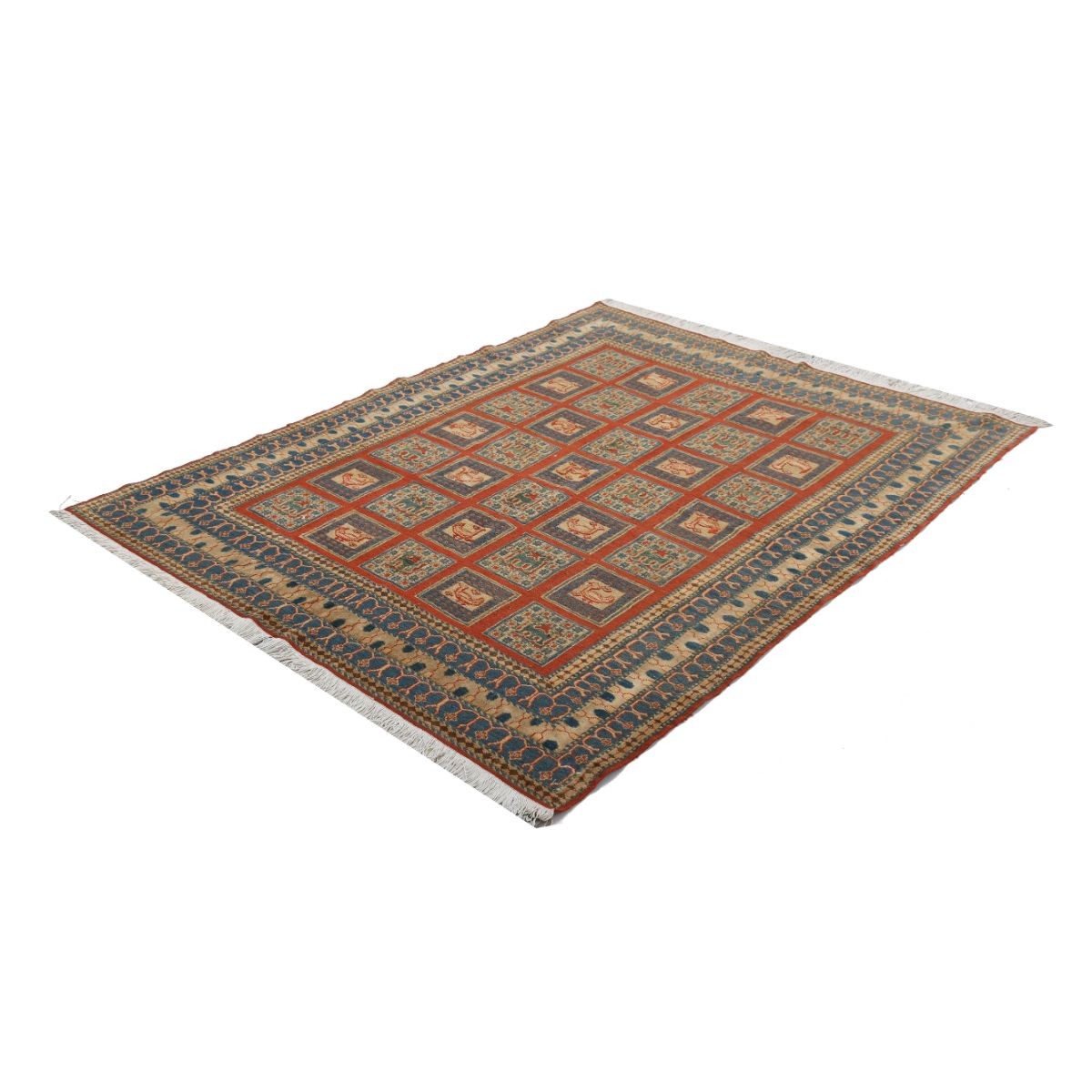 Sumak 5x7 Hand Woven Washable Wool Rug - Colorful