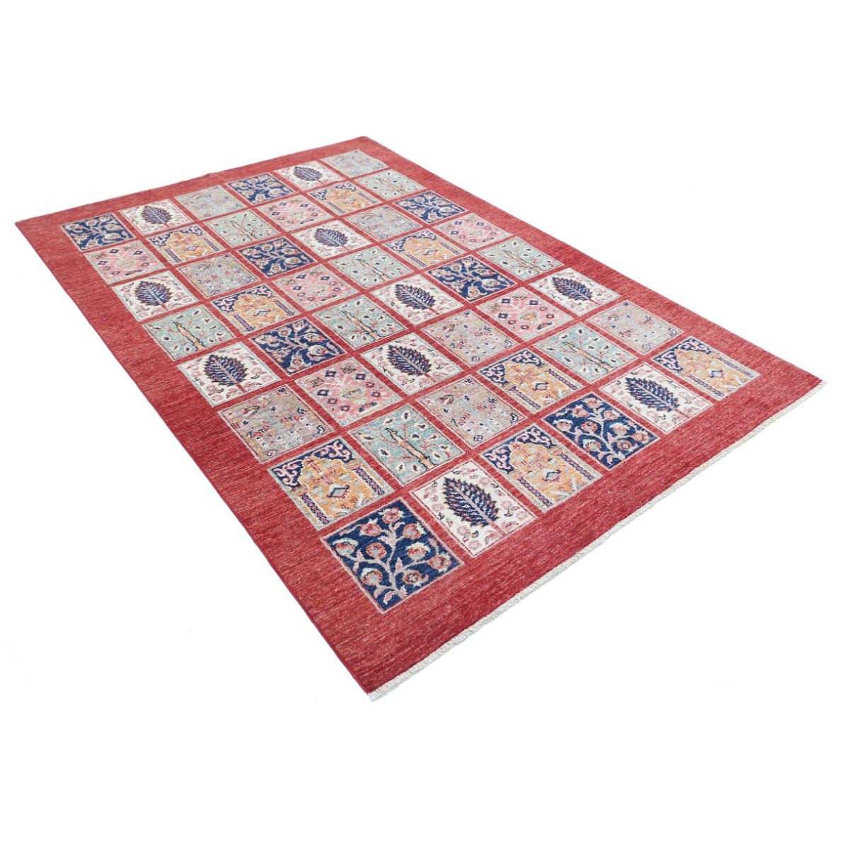 Bakhtiari 6x8 Handmade Double Knotted Washable Wool Rug - Colorful