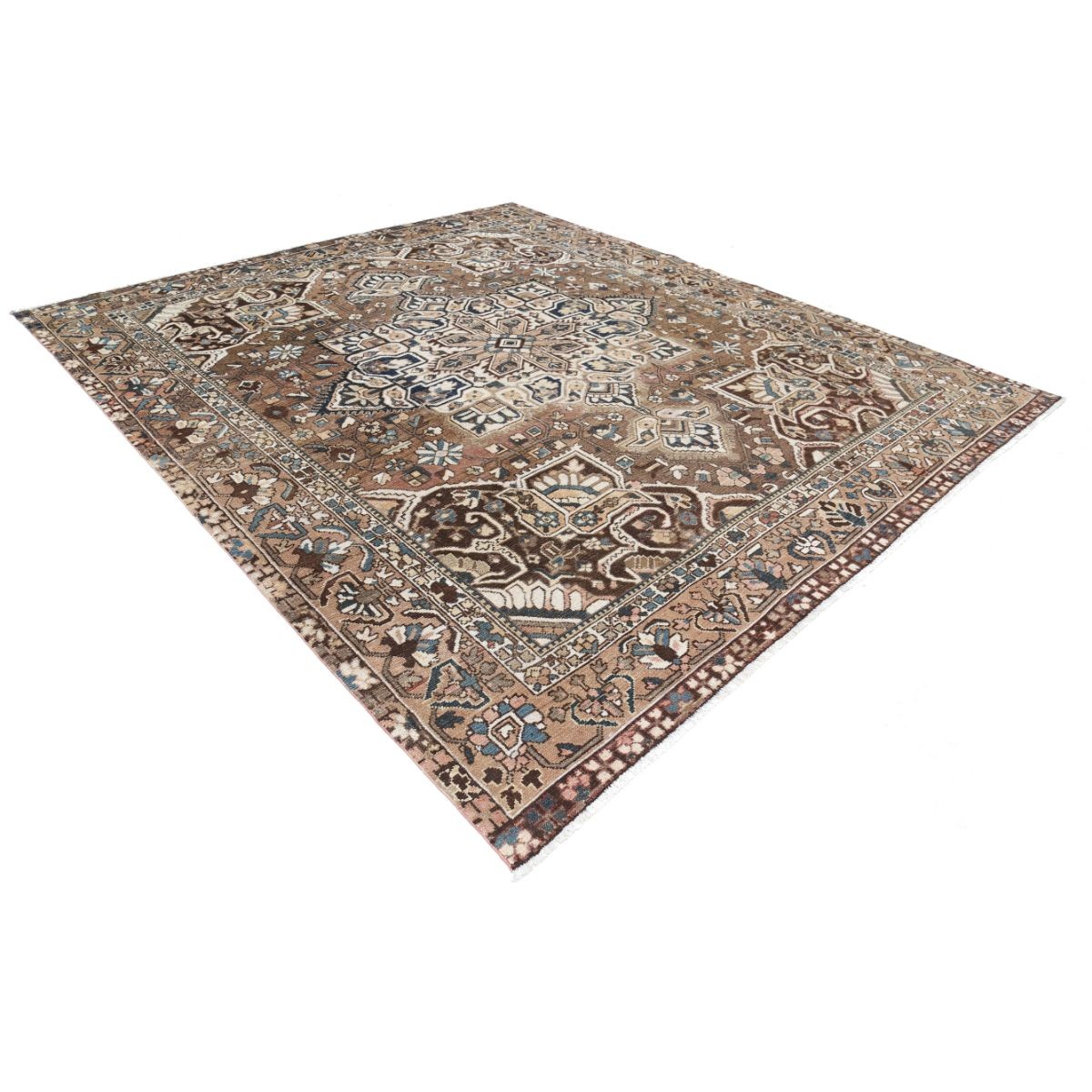 Vintage 10x12 Handmade Double Knotted Washable Wool Rug - Soft Hues