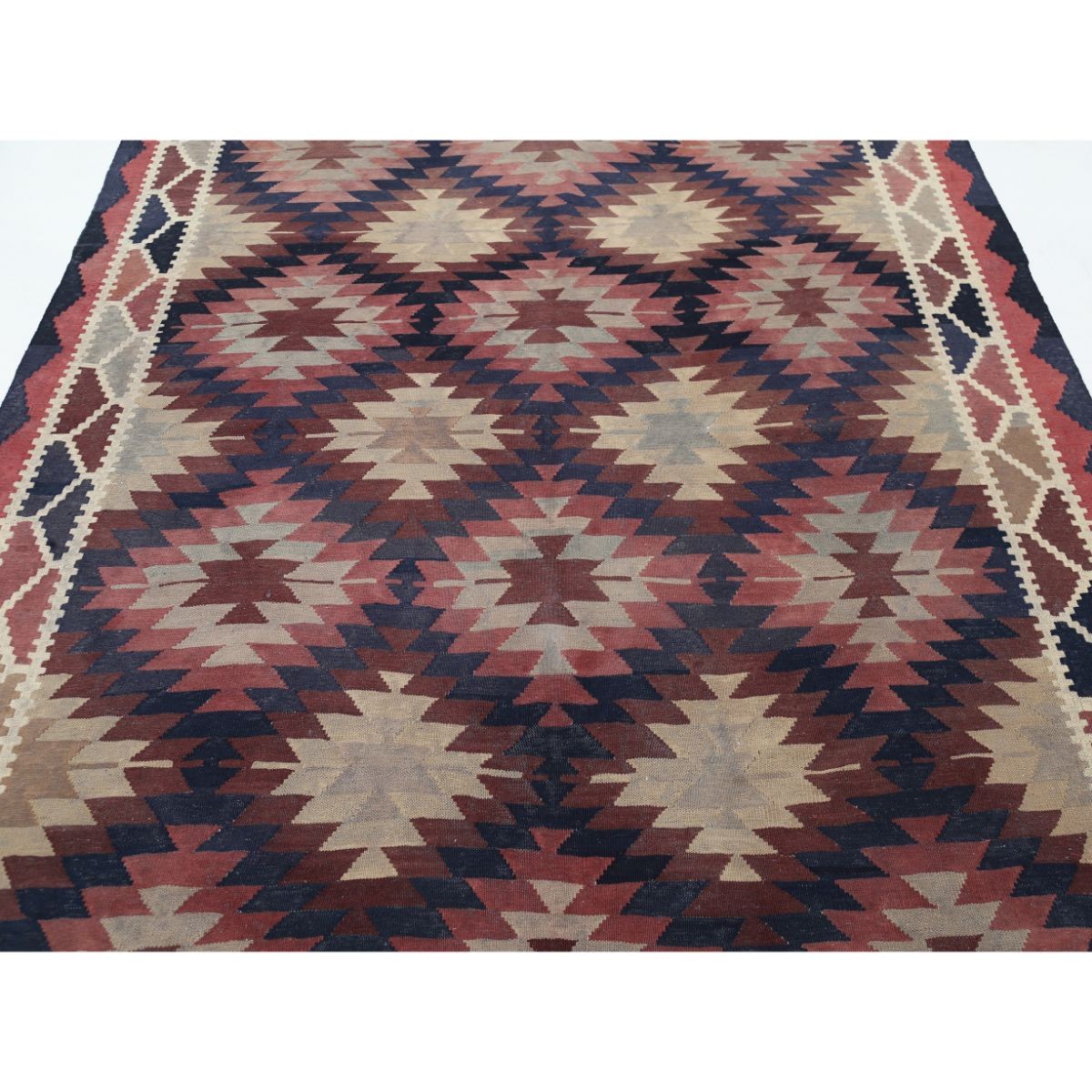 Kafkaas 7x10 Hand Woven Washable Wool Rug - Colorful