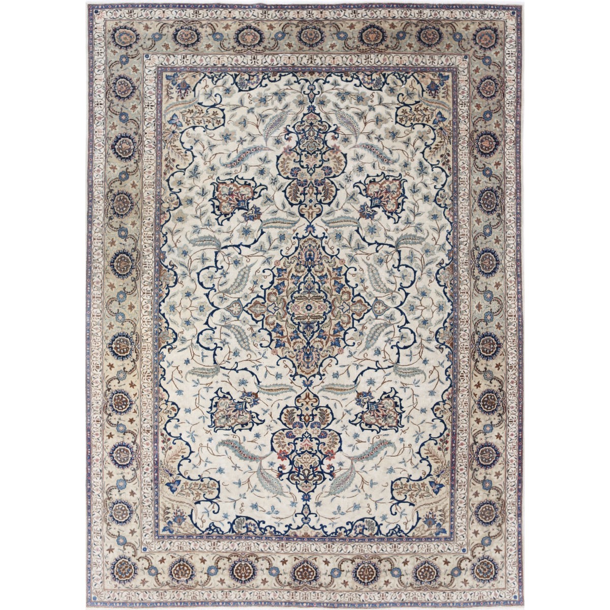 Kashan 7x10 Handmade Double Knotted Washable Wool Rug - Colorful