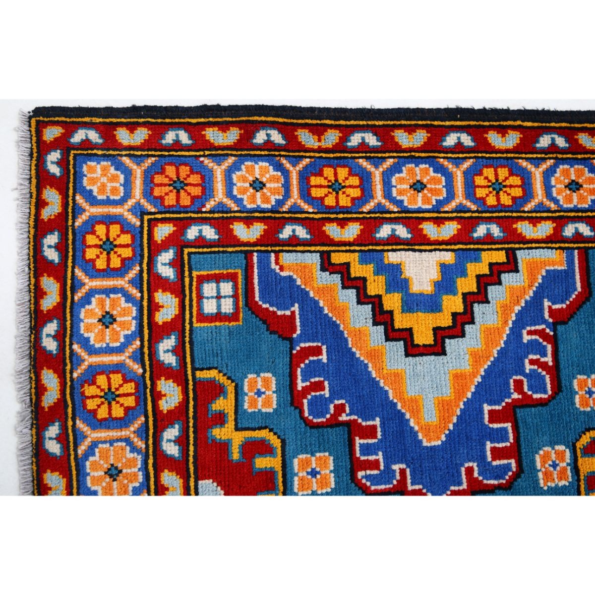 Revival 6x7 Handmade Double Knotted Washable Wool Rug - Colorful