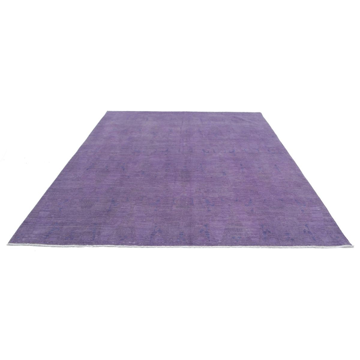 Overdye 8x10 Handmade Double Knotted Washable Wool Rug - Monochormatic