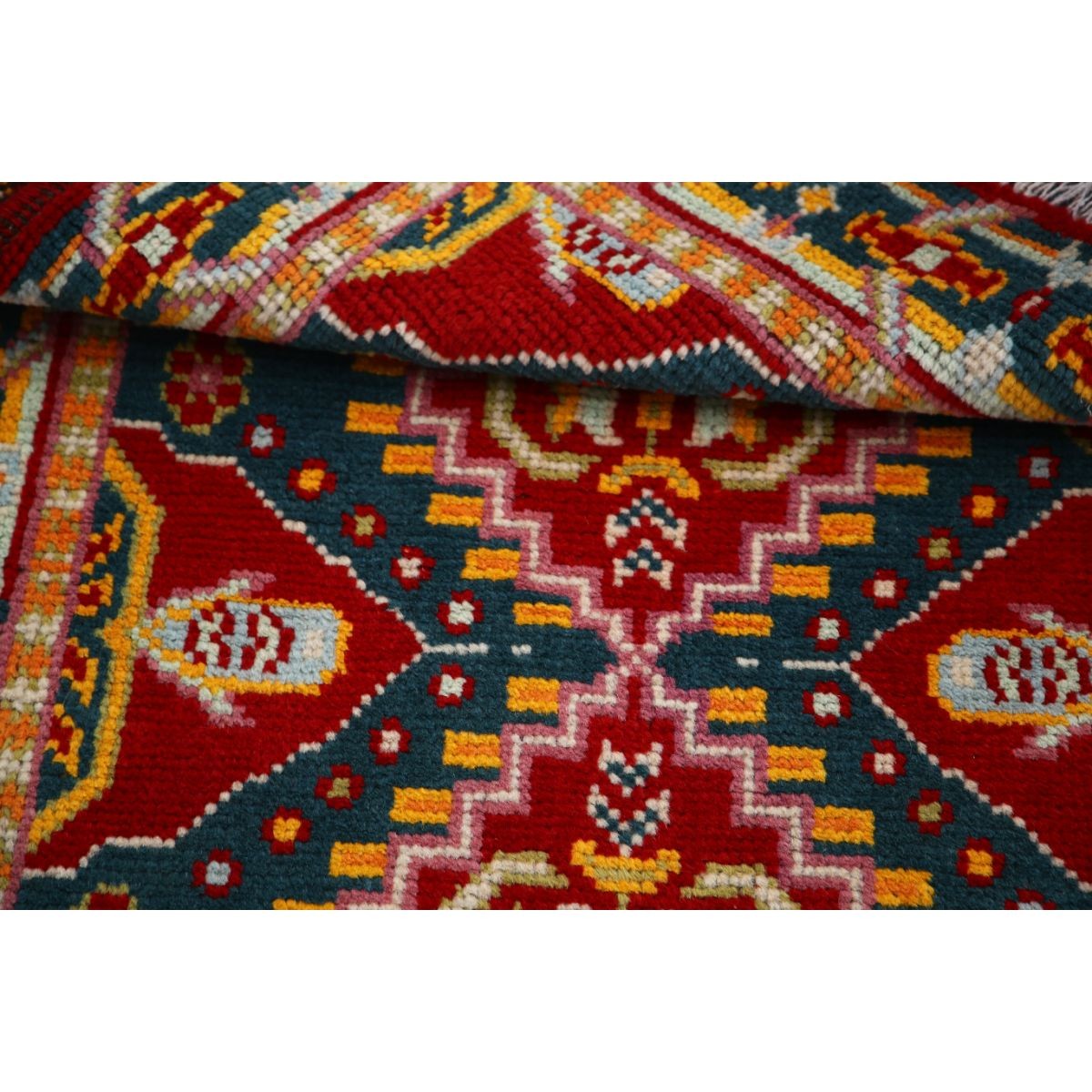 Revival 3x4 Handmade Double Knotted Washable Wool Rug - Colorful