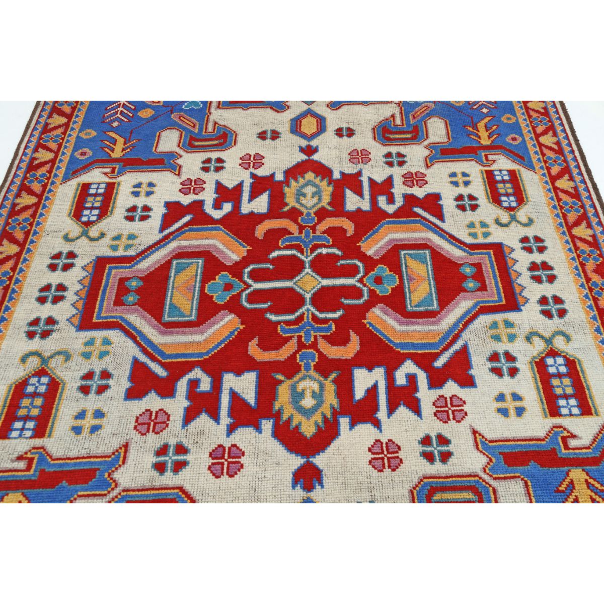 Revival 6x8 Handmade Double Knotted Washable Wool Rug - Colorful