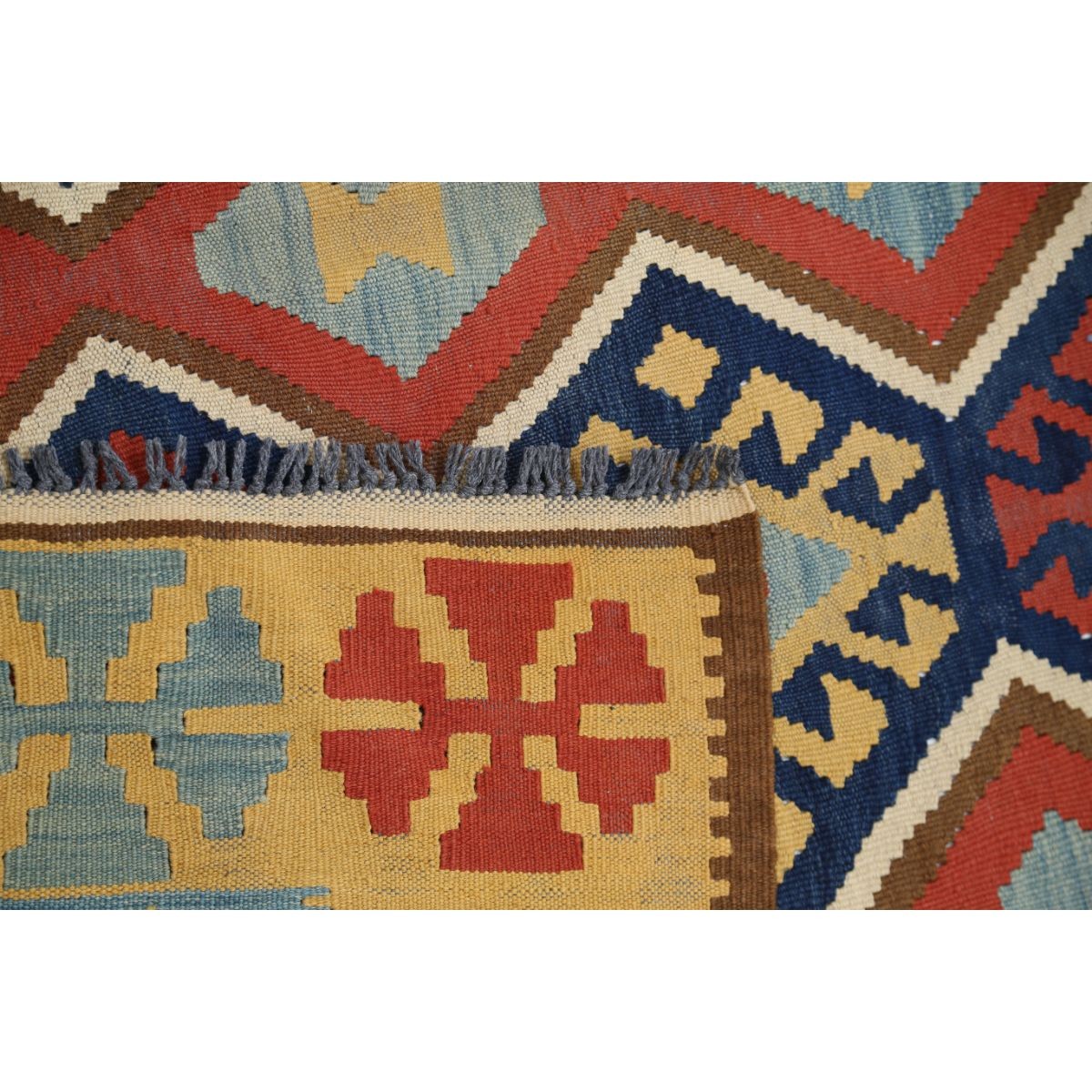 Kafkaas 5x7 Hand Woven Washable Wool Rug - Colorful