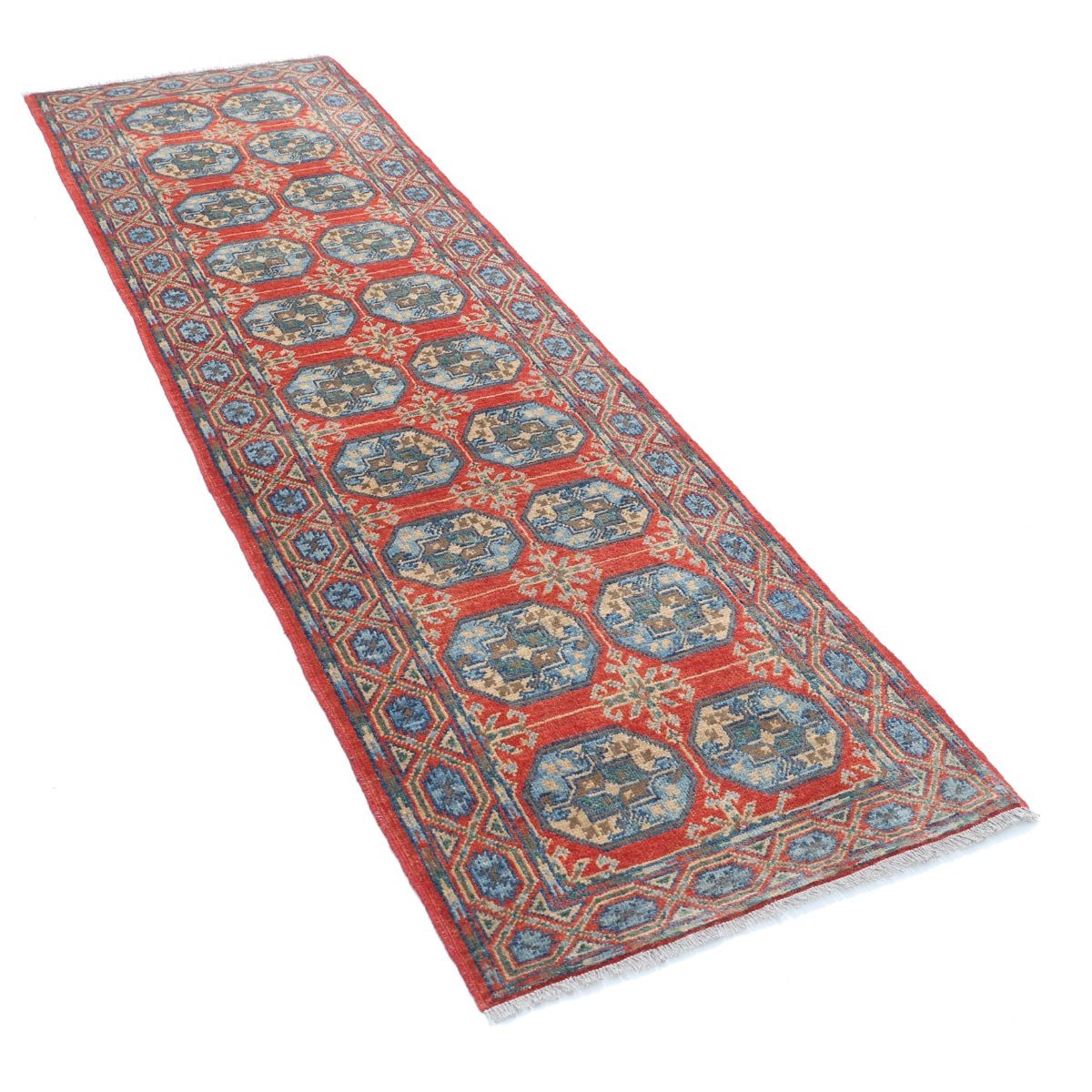 Revival 3x8 Handmade Double Knotted Washable Wool Runner - Colorful