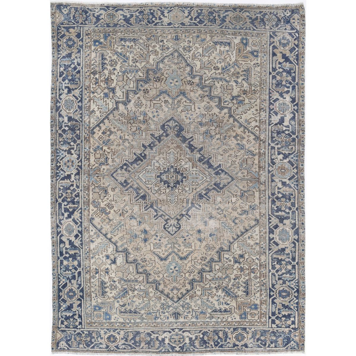 Vintage 6x9 Handmade Double Knotted Washable Wool Rug - Soft Hues