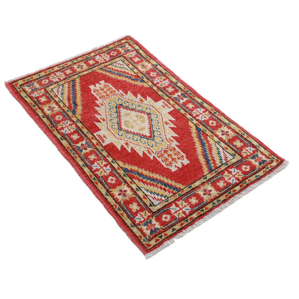 Revival 2x3 Handmade Double Knotted Washable Wool Rug - Colorful