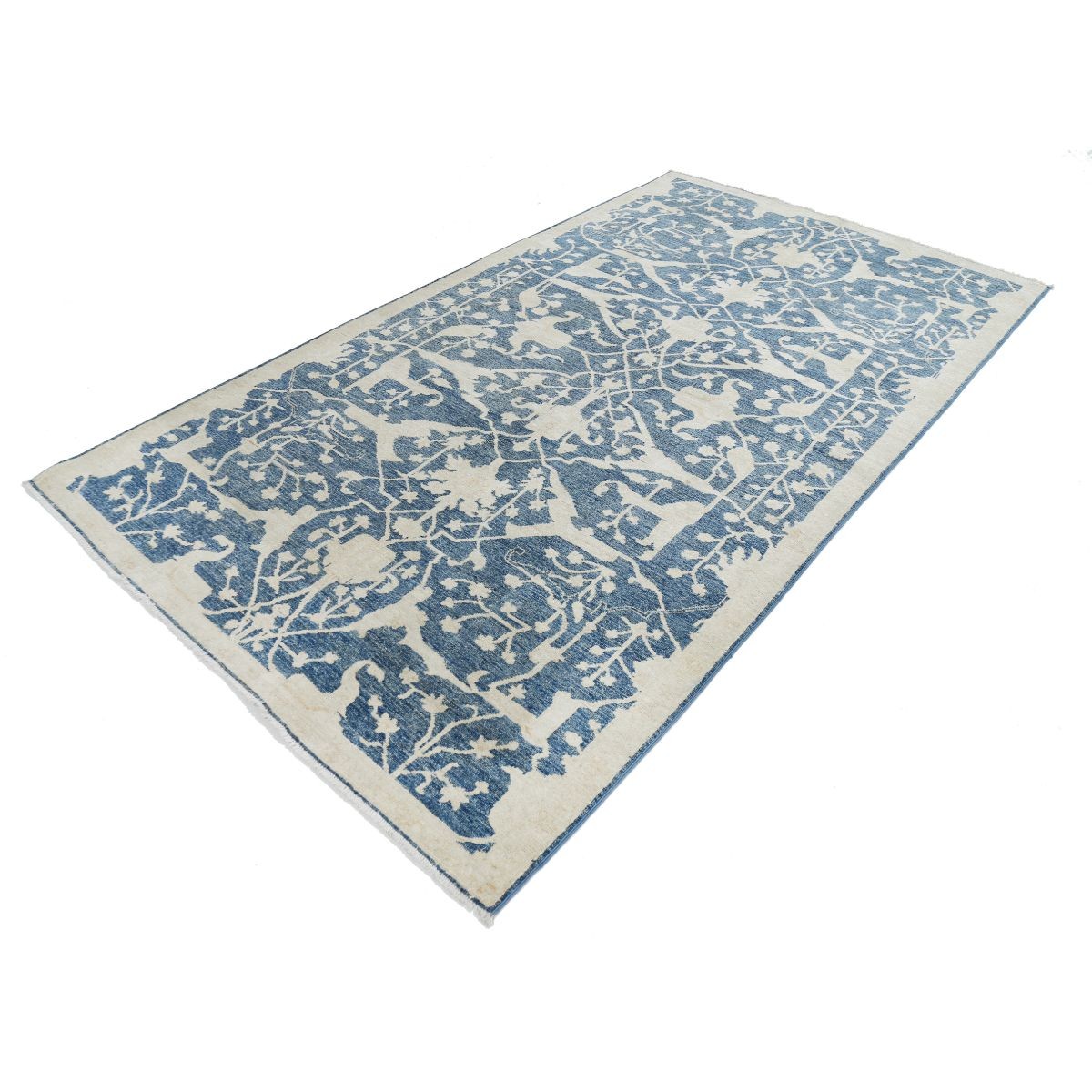 Artemix 5x9 Handmade Double Knotted Washable Wool Rug - Soft Hues