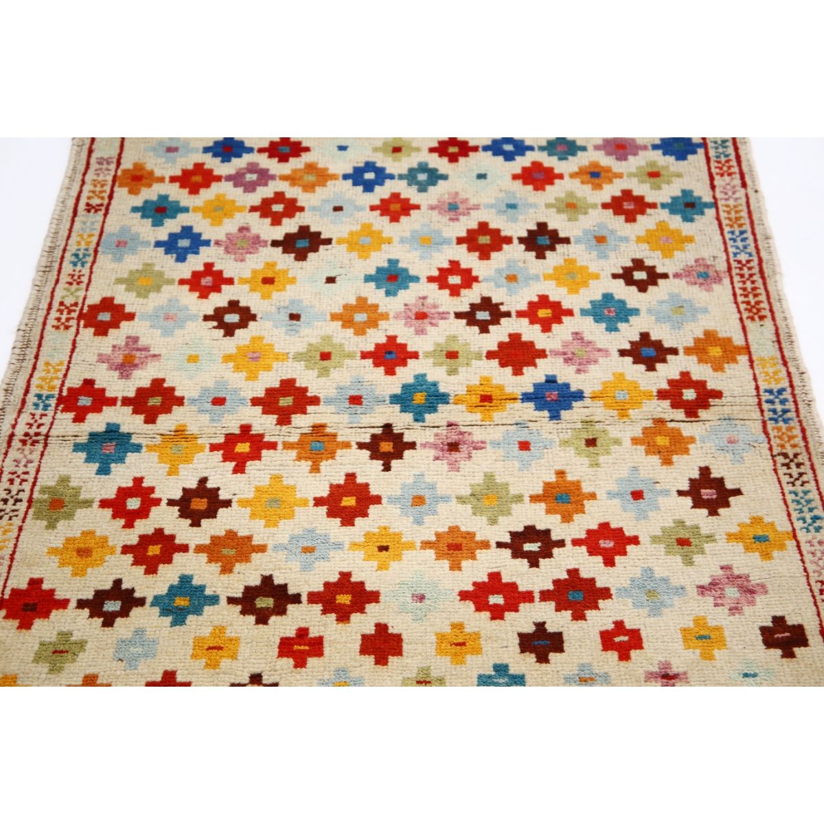 Revival 3x5 Handmade Double Knotted Washable Wool Rug - Colorful