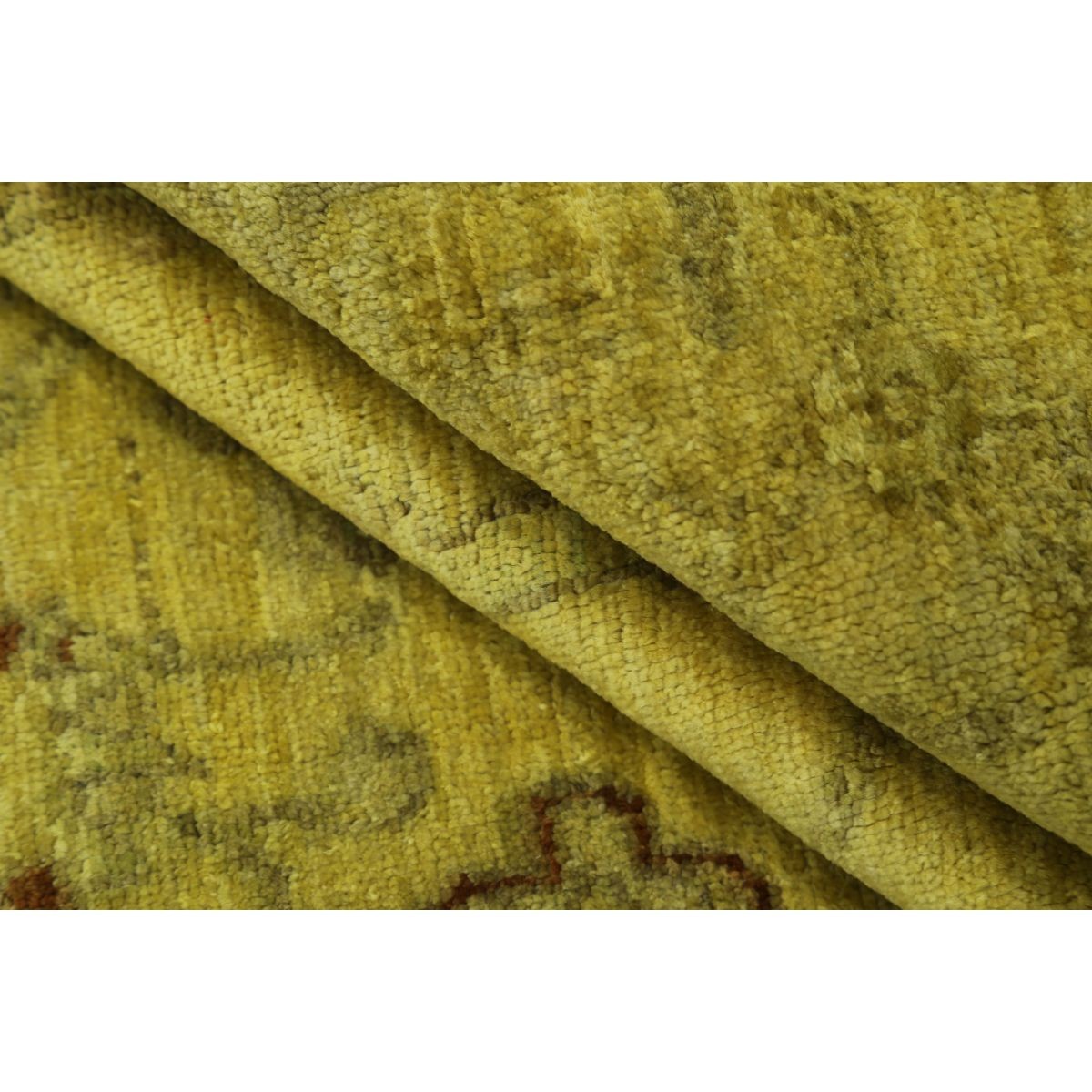 Overdye 7x9 Handmade Double Knotted Washable Wool Rug - Monochormatic