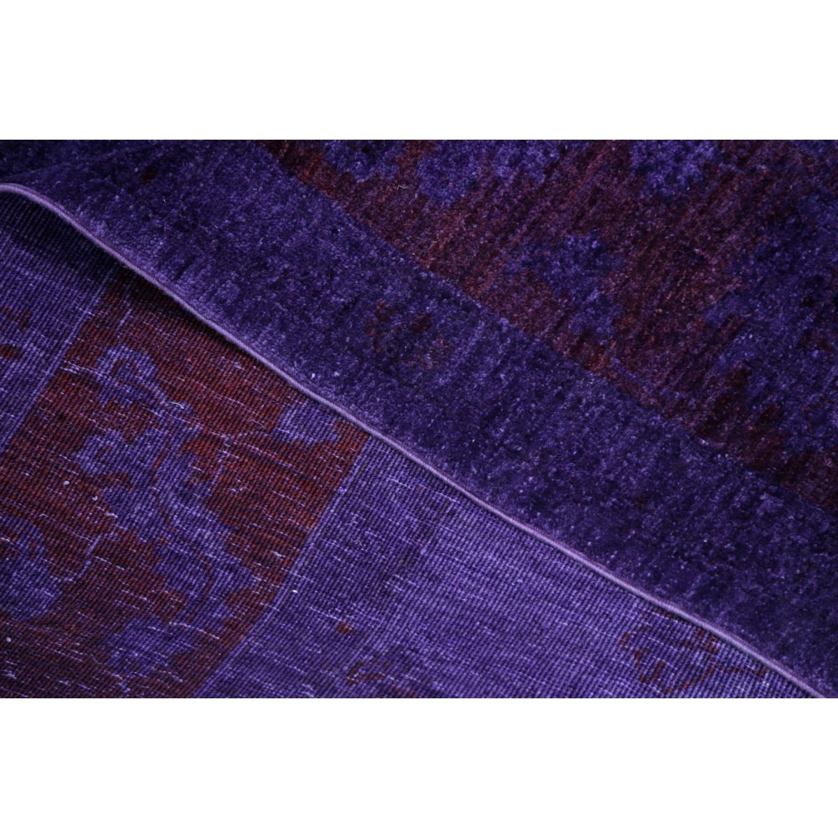 Overdye 7x10 Handmade Double Knotted Washable Wool Rug - Monochormatic