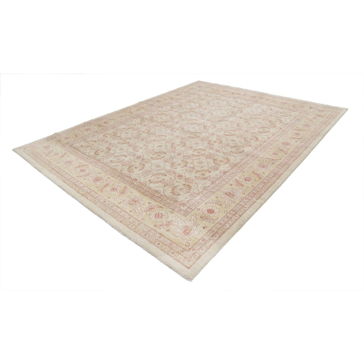Serenity 9x12 Handmade Double Knotted Washable Wool Rug - Soft Hues