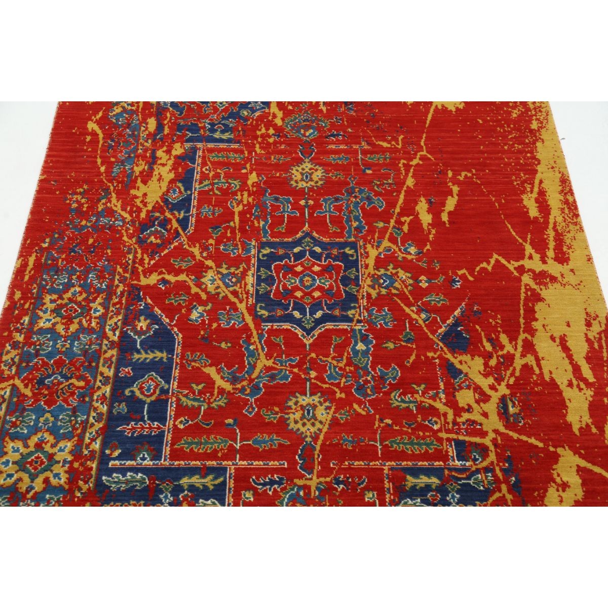 Gulshan-3'11" 4x6 Machine-Made Washable Wool Rug - Colorful