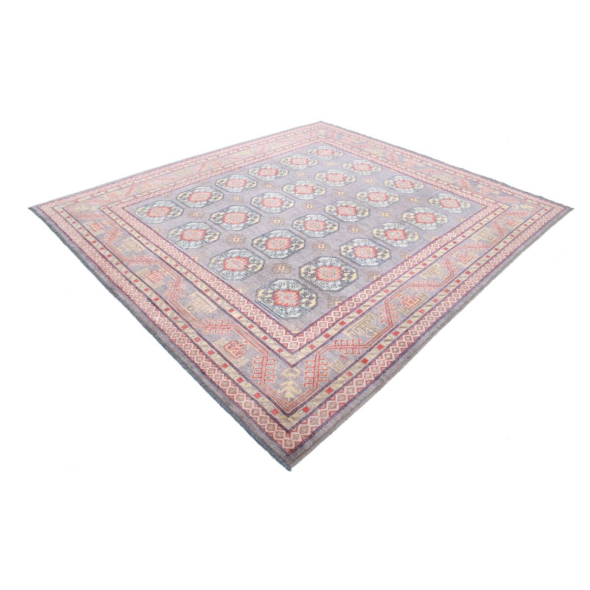 Revival 8x10 Handmade Double Knotted Washable Wool Rug - Colorful