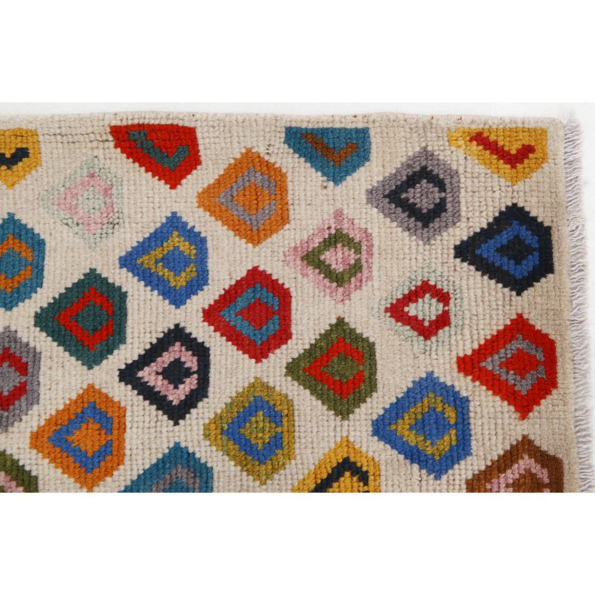 Revival 2x4 Handmade Double Knotted Washable Wool Rug - Colorful