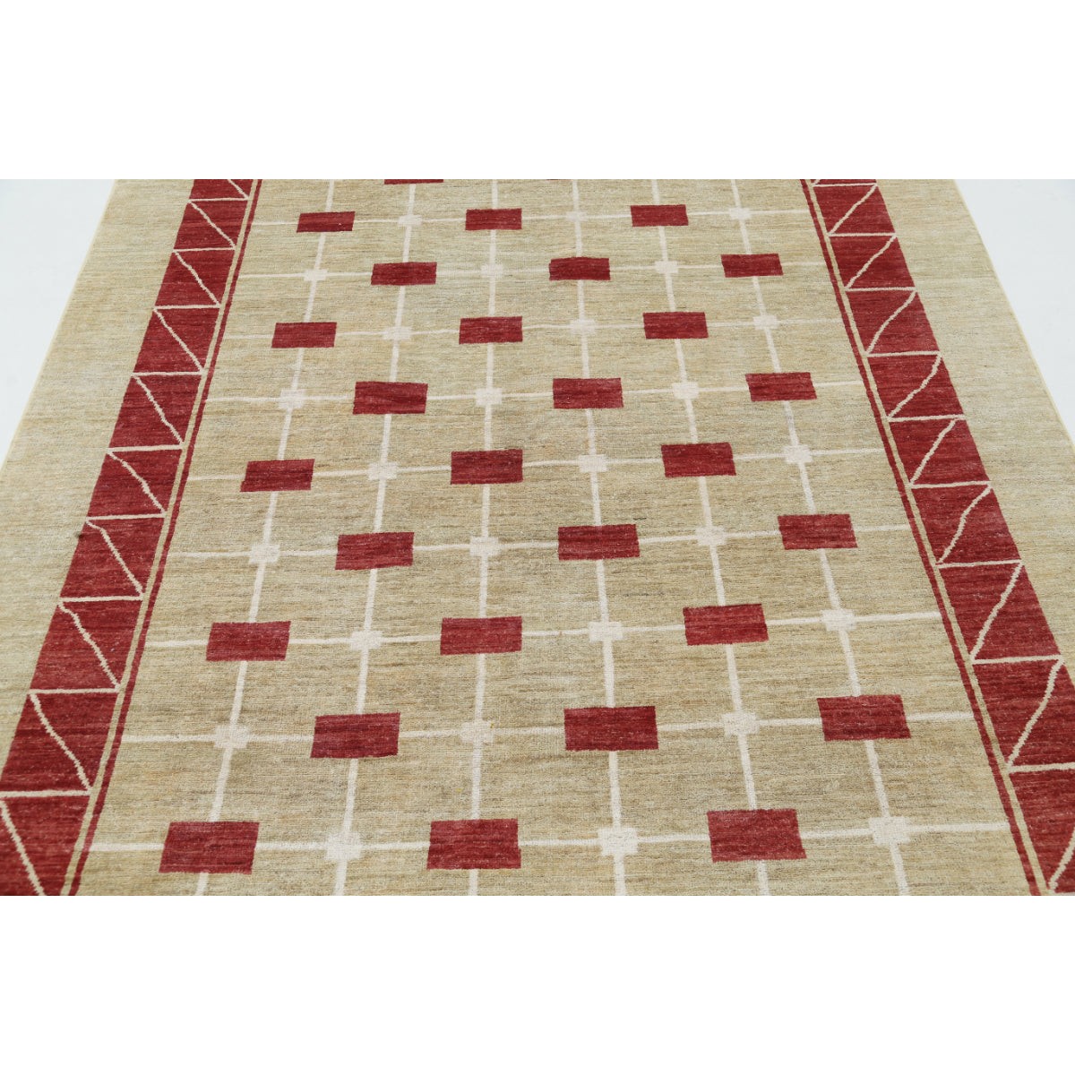 Modcar 6x9 Handmade Double Knotted Washable Wool Rug - Colorful
