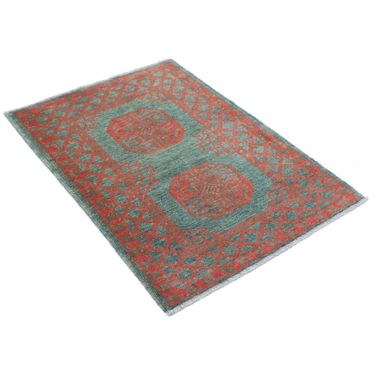 Revival 3x4 Handmade Double Knotted Washable Wool Rug - Colorful