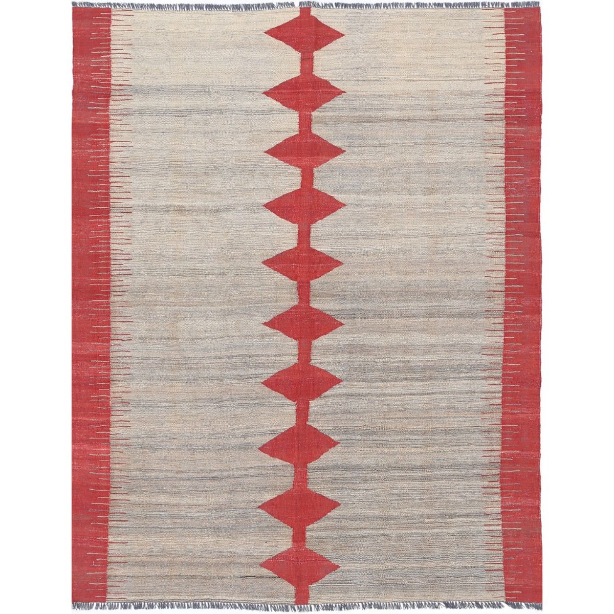 Kafkaas 5x6 Hand Woven Washable Wool Rug - Colorful