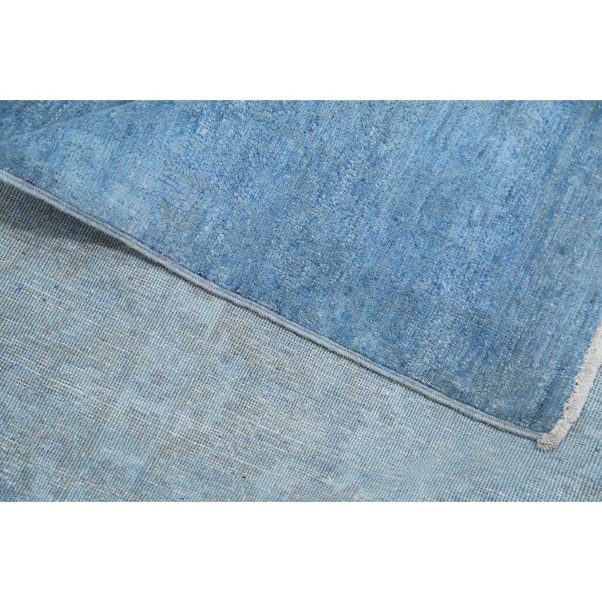 Overdye 5x14 Handmade Double Knotted Washable Wool Runner - Monochormatic