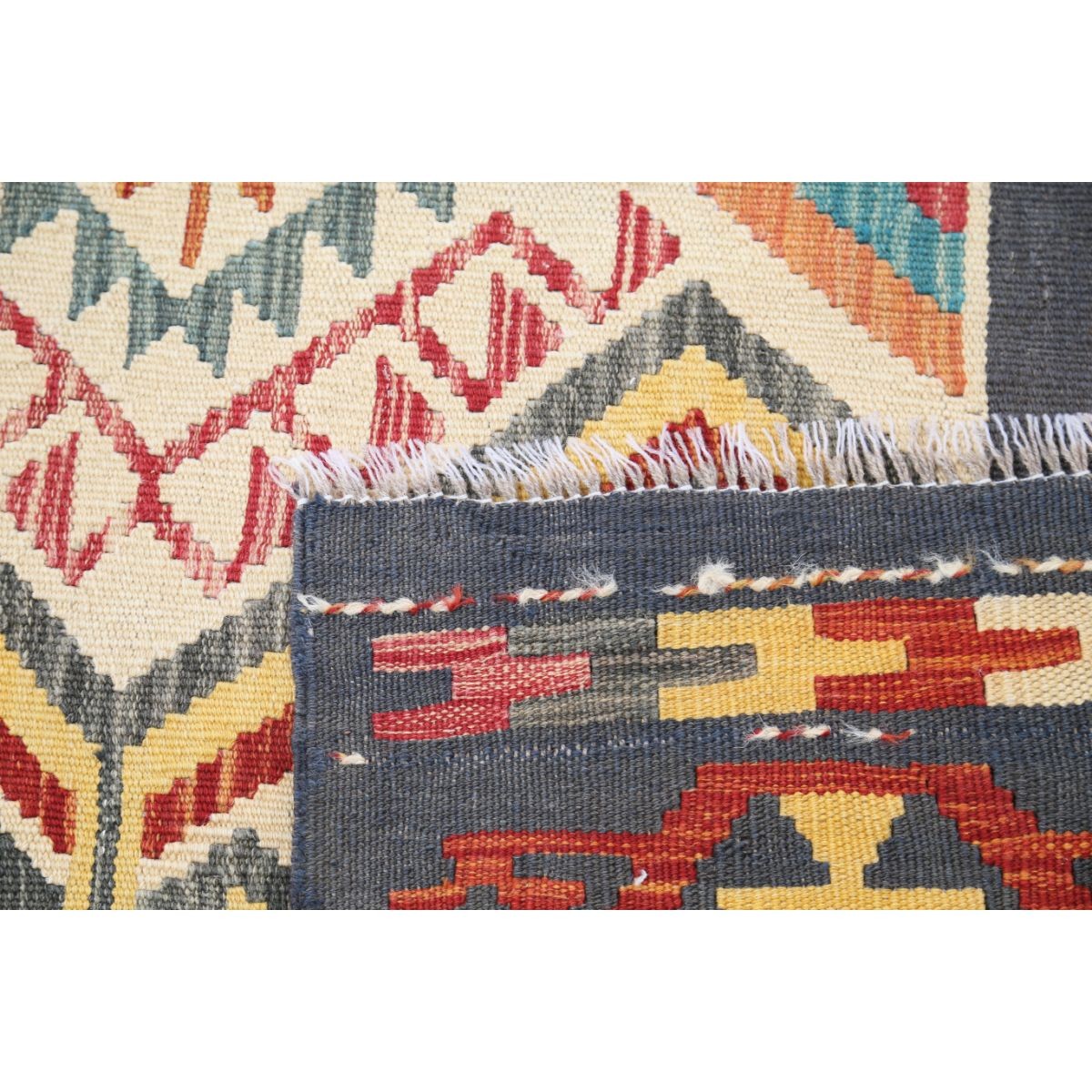 Maimana 5x7 Hand Woven Washable Wool Rug - Colorful