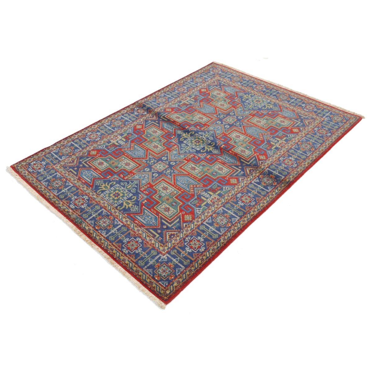 Gulshan-4'0" 4x6 Machine-Made Washable Wool Rug - Colorful