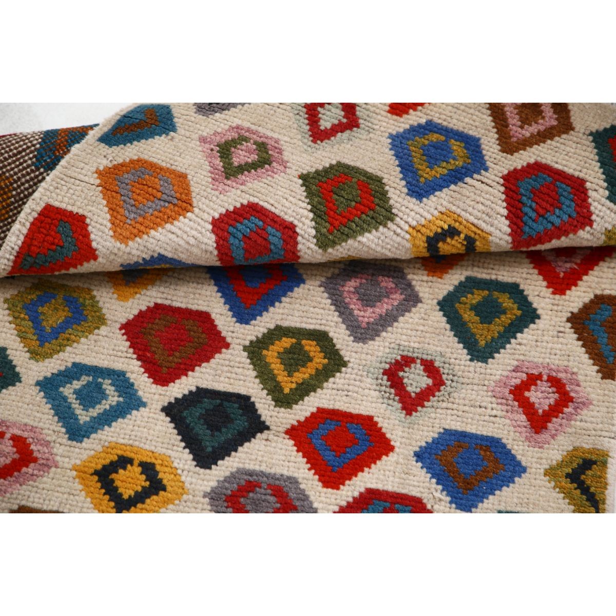 Revival 2x4 Handmade Double Knotted Washable Wool Rug - Colorful