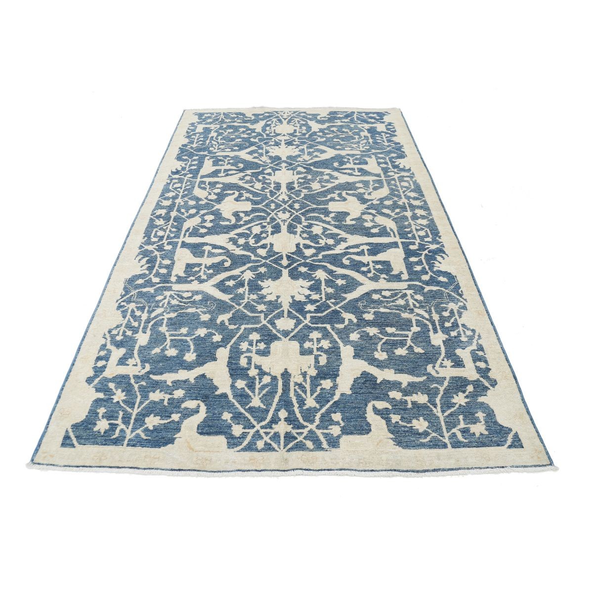 Artemix 5x9 Handmade Double Knotted Washable Wool Rug - Soft Hues