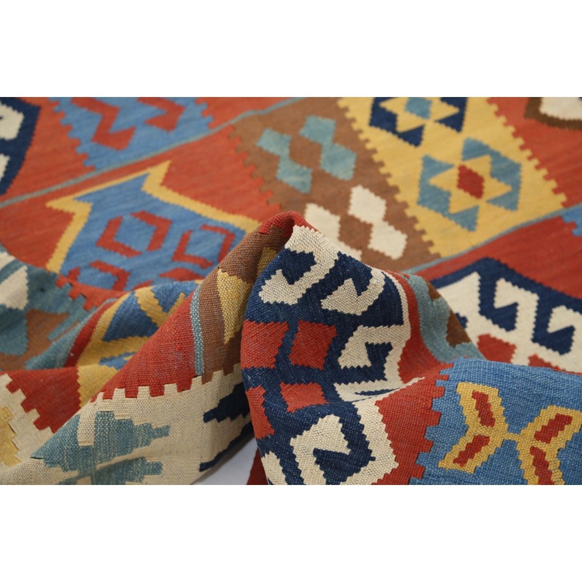 Kafkaas 5x7 Hand Woven Washable Wool Rug - Colorful