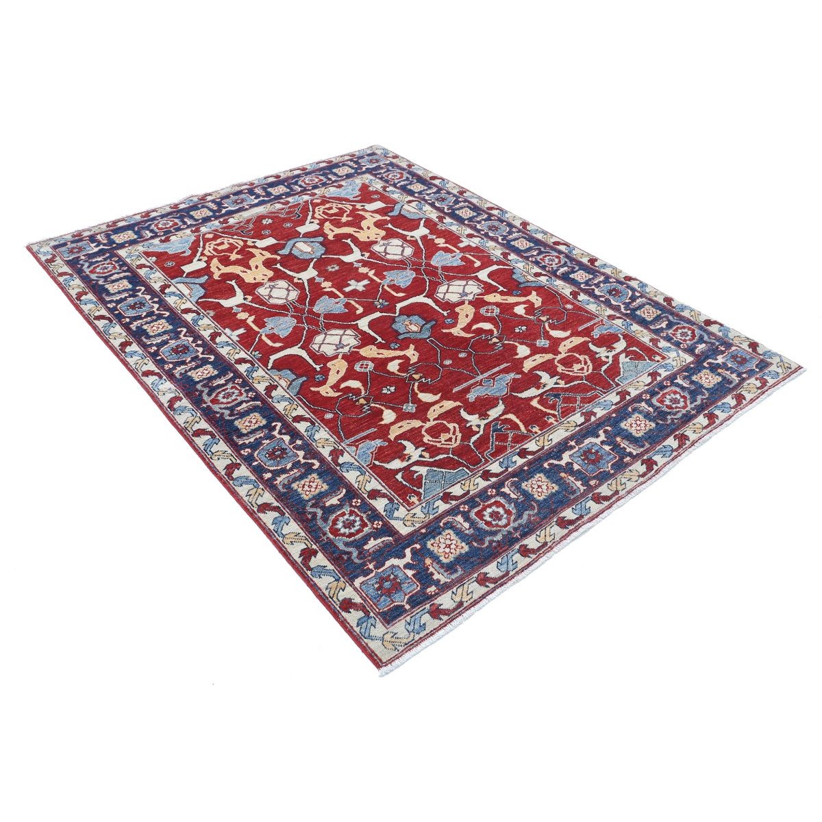 Ziegler 5x7 Handmade Double Knotted Washable Wool Rug - Colorful