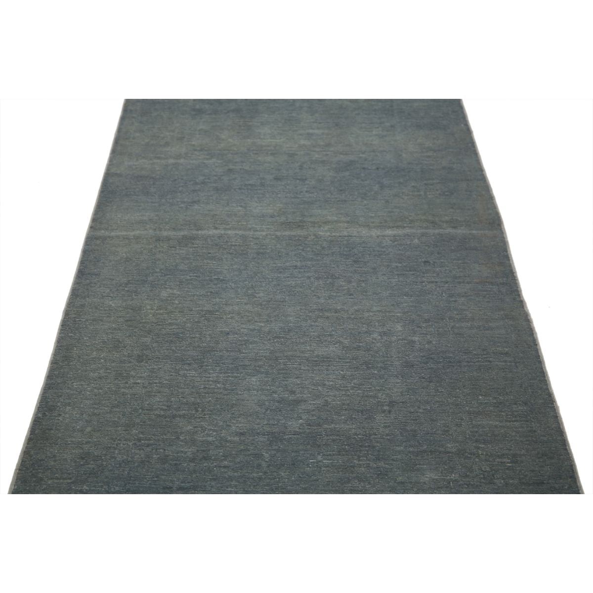 Fine 3x11 Handmade Double Knotted Washable Wool Runner - Monochormatic