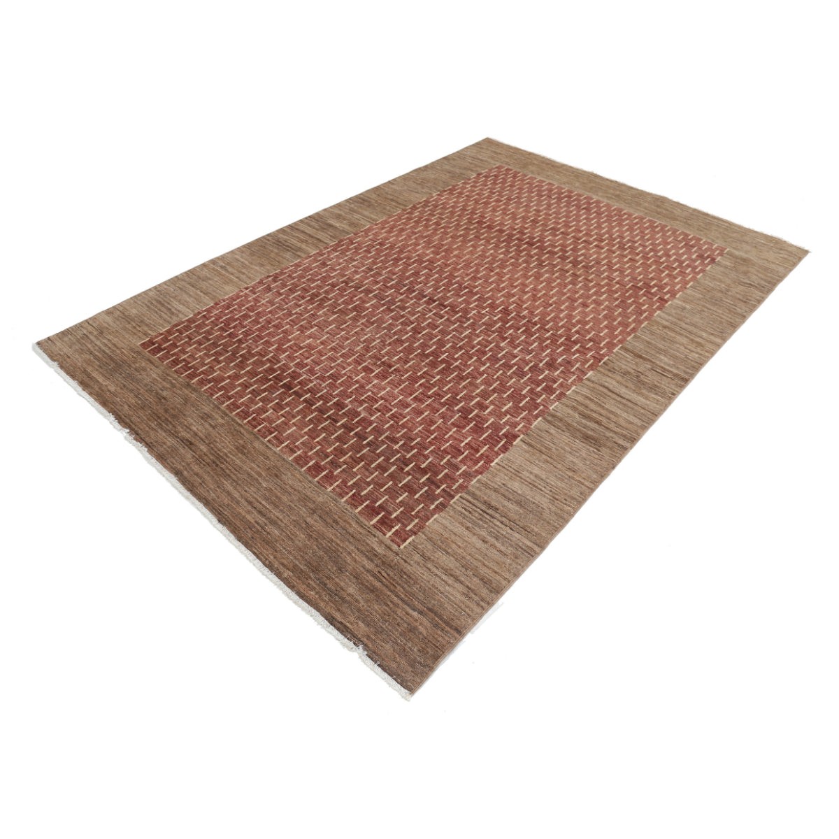 Modcar 6x9 Handmade Double Knotted Washable Wool Rug - Colorful