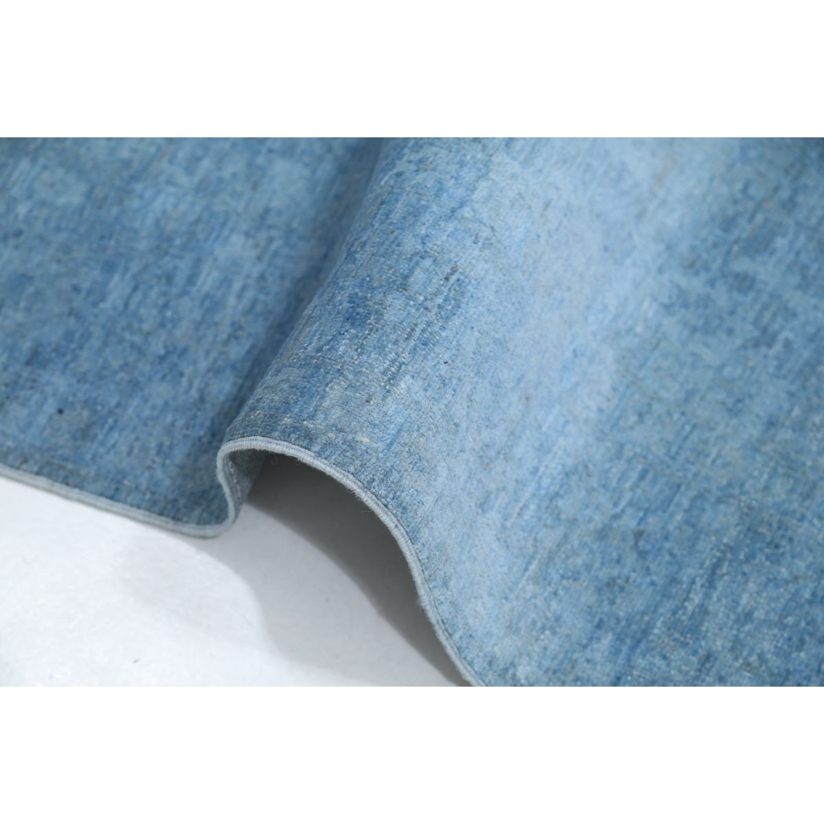 Overdye 5x14 Handmade Double Knotted Washable Wool Runner - Monochormatic
