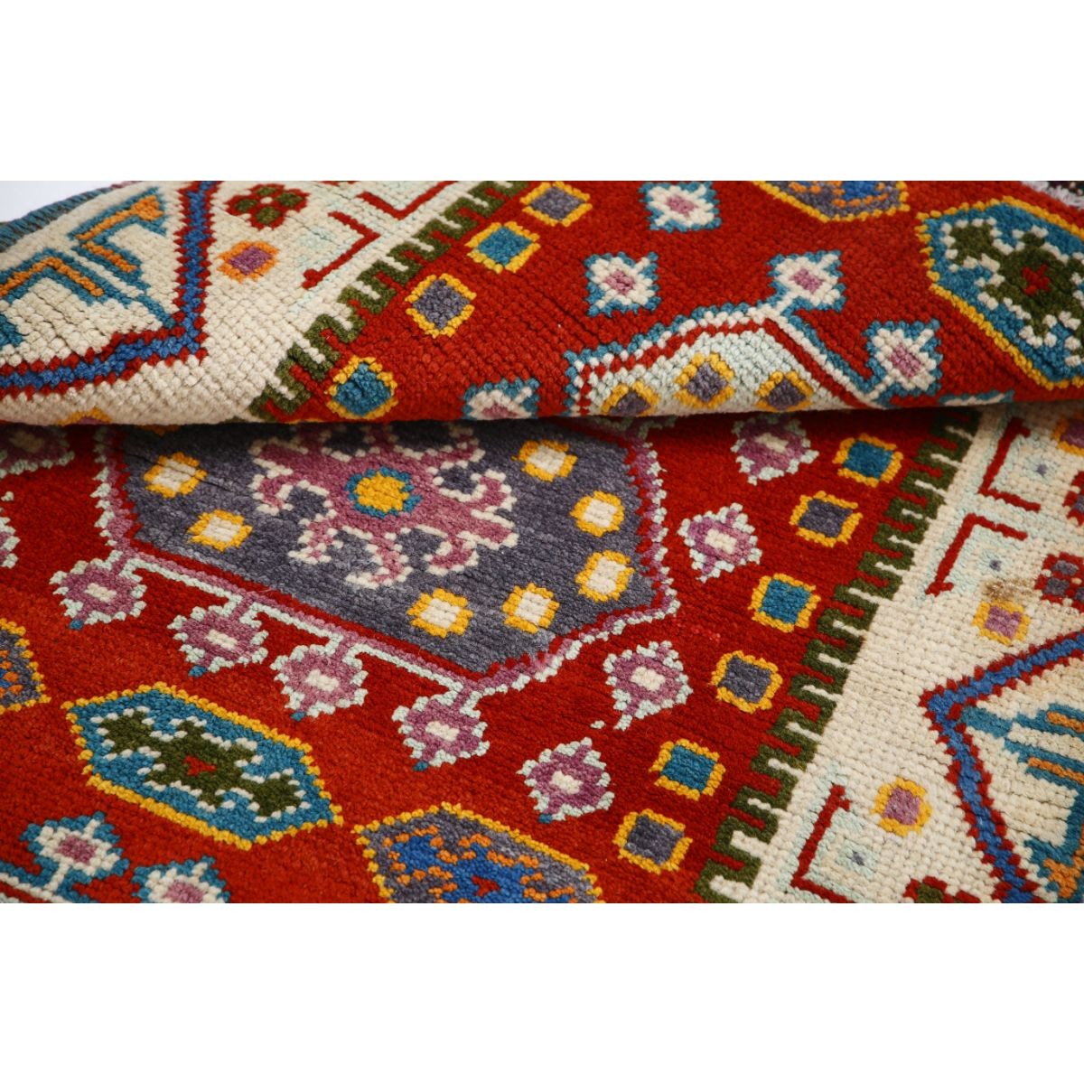 Revival 3x4 Handmade Double Knotted Washable Wool Rug - Colorful